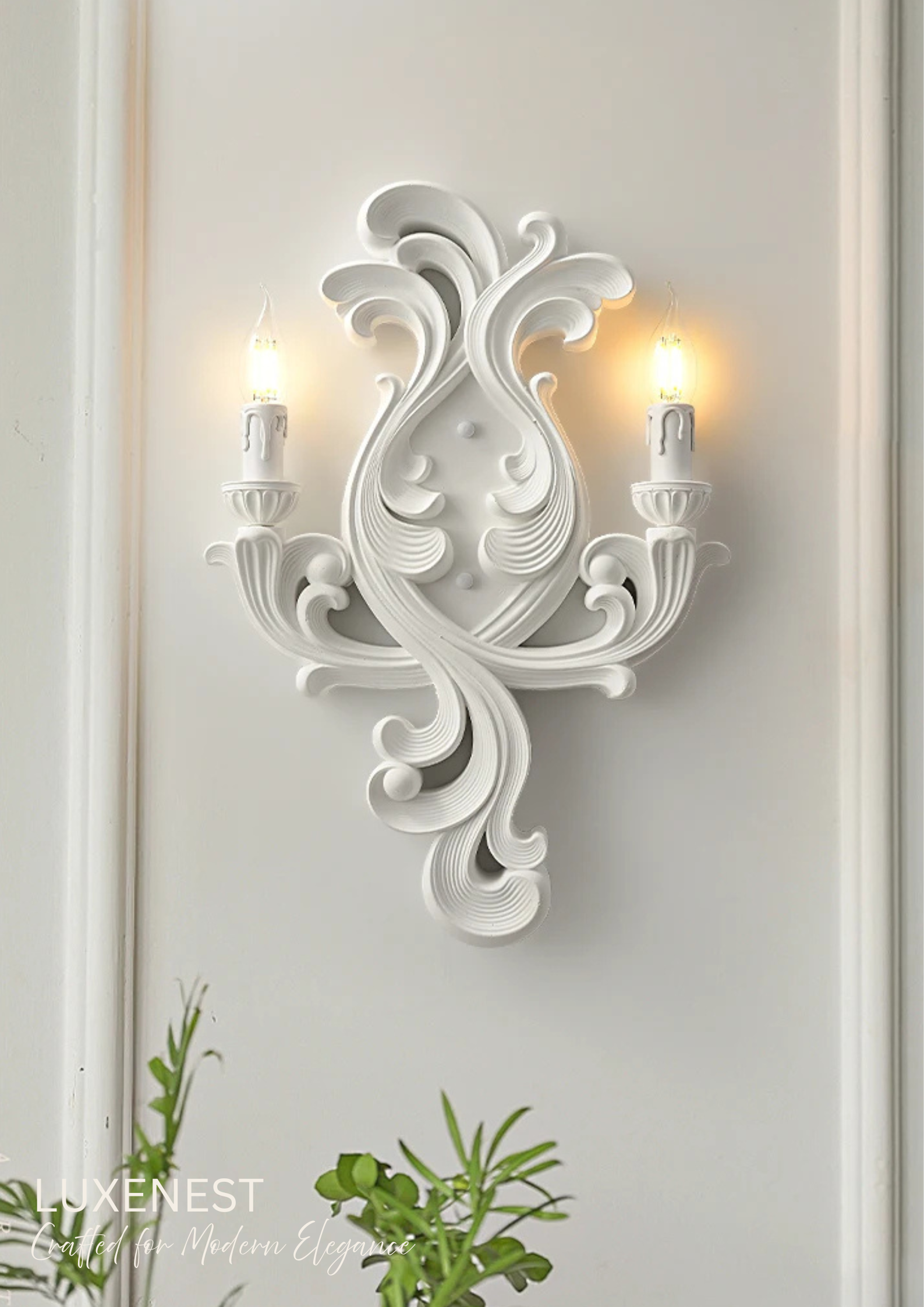 Gypsum Wall Sconce Modern Entrance Light