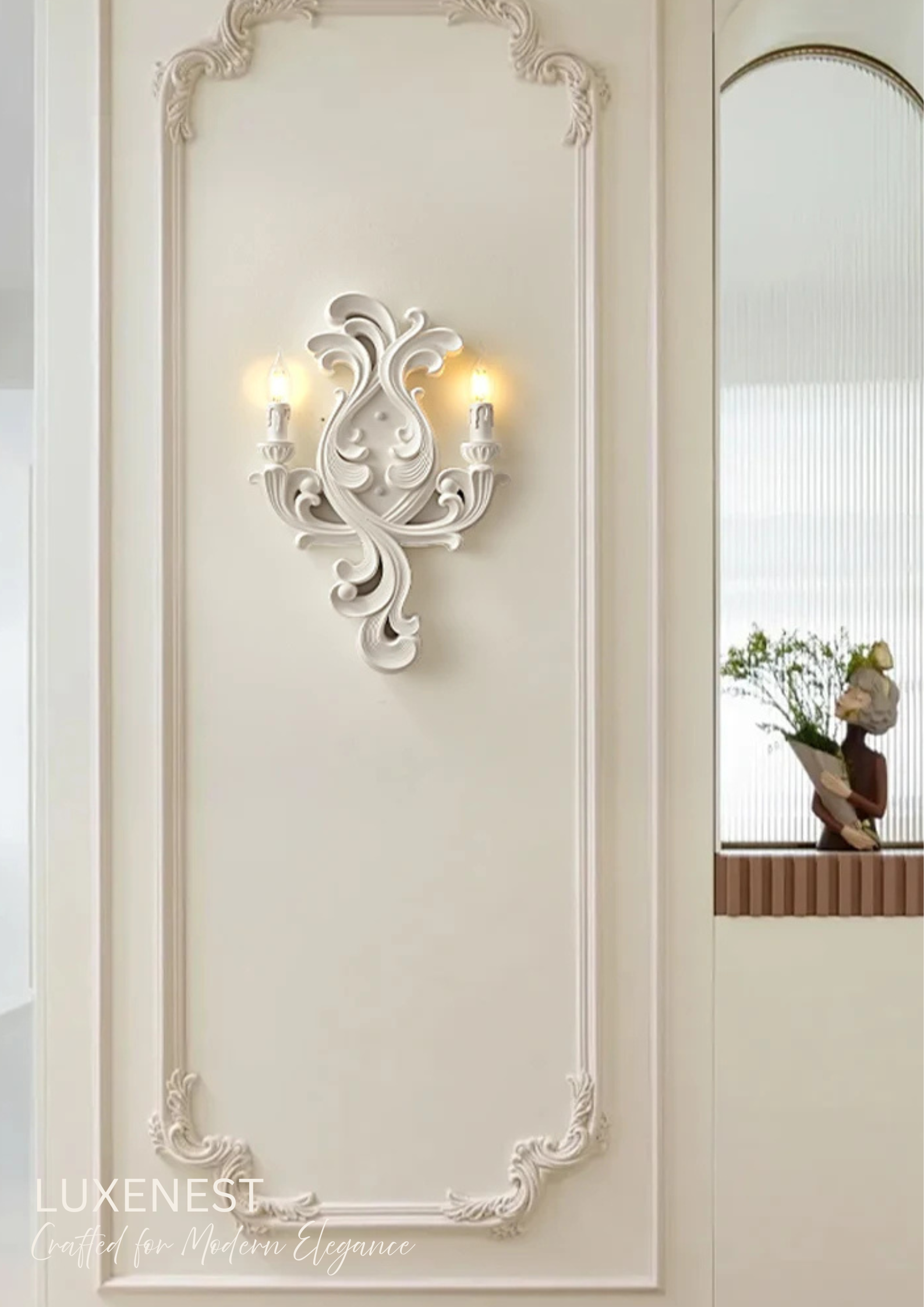 Applique murale en plâtre luminaire d'entrée moderne