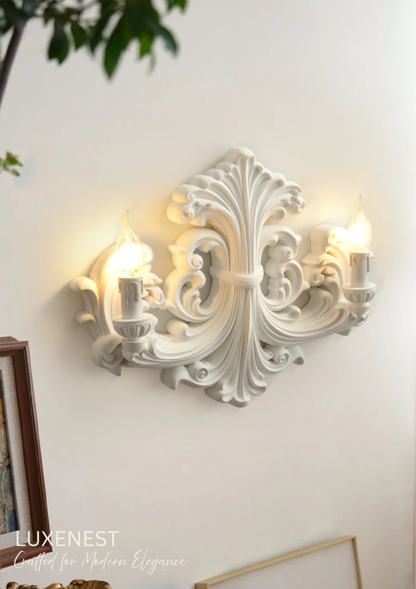 Applique murale en plâtre luminaire d'entrée moderne