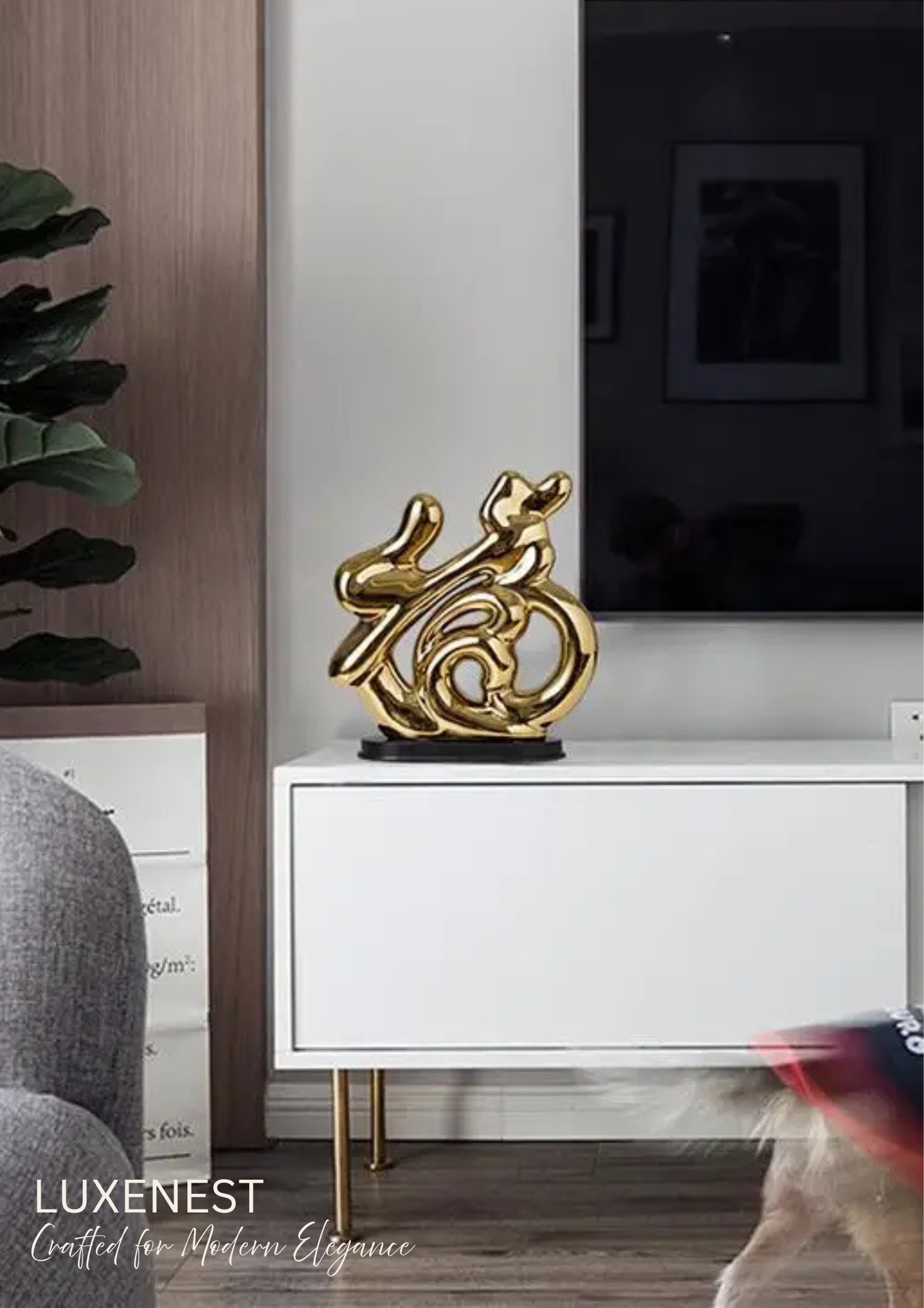 Decorative Wine Display Ornament Modern Ceramic Accent