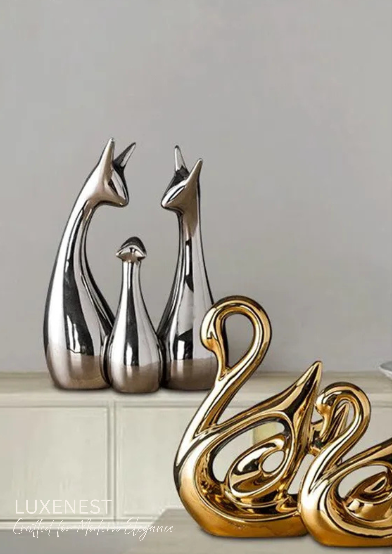Decorative Wine Display Ornament Modern Ceramic Accent